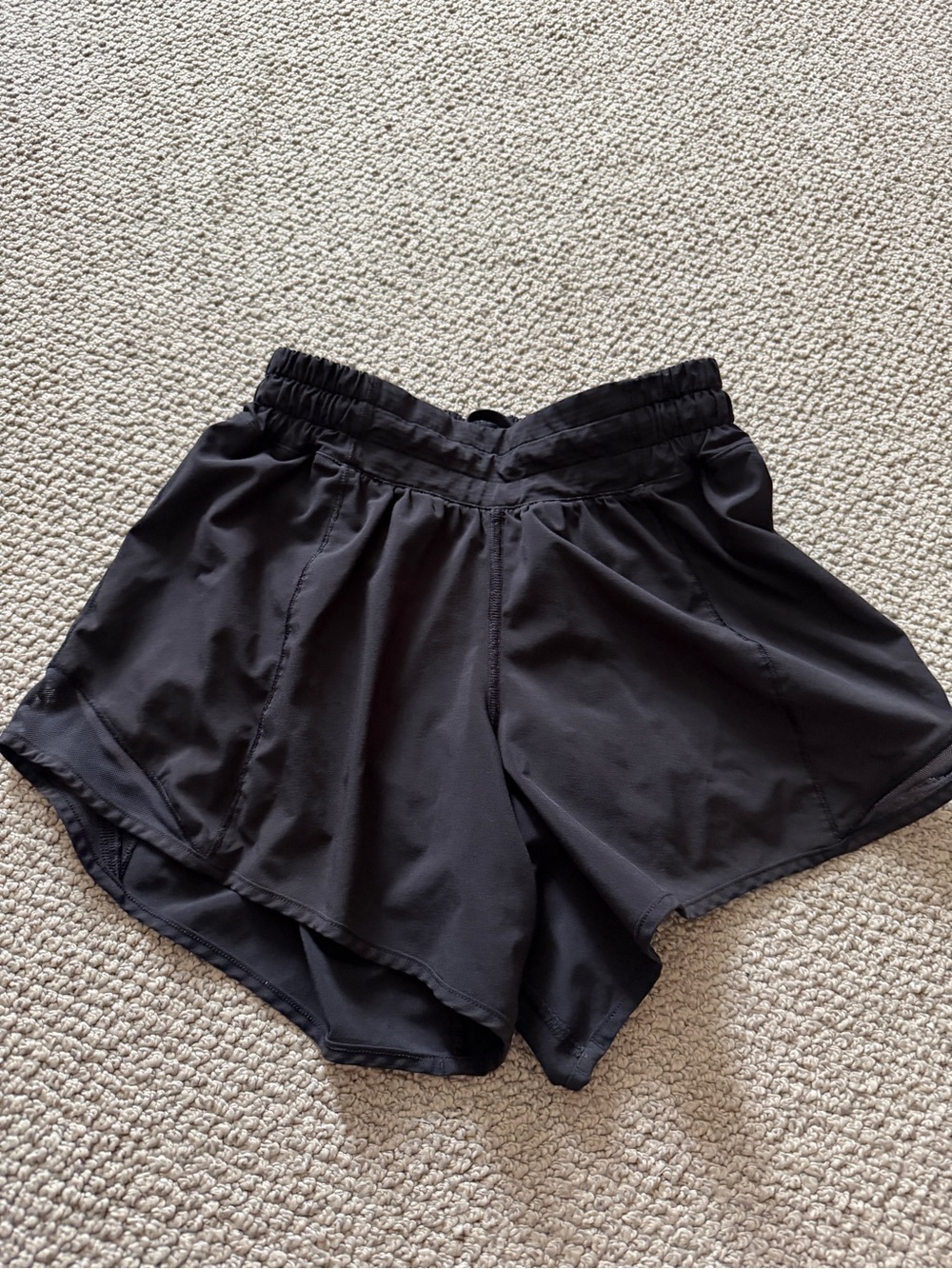 Women's Black Athletic Running Shorts